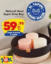NATURAL HASIR SEPET ORTA BOY